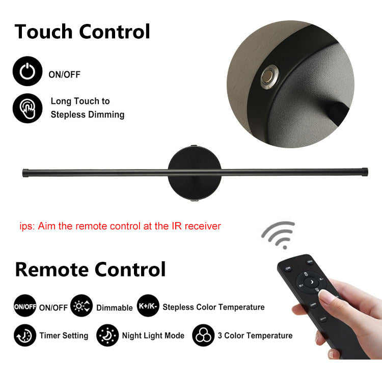 Modern Style Indoor LED Linear Wall Lamp with Remote Control Dimmable