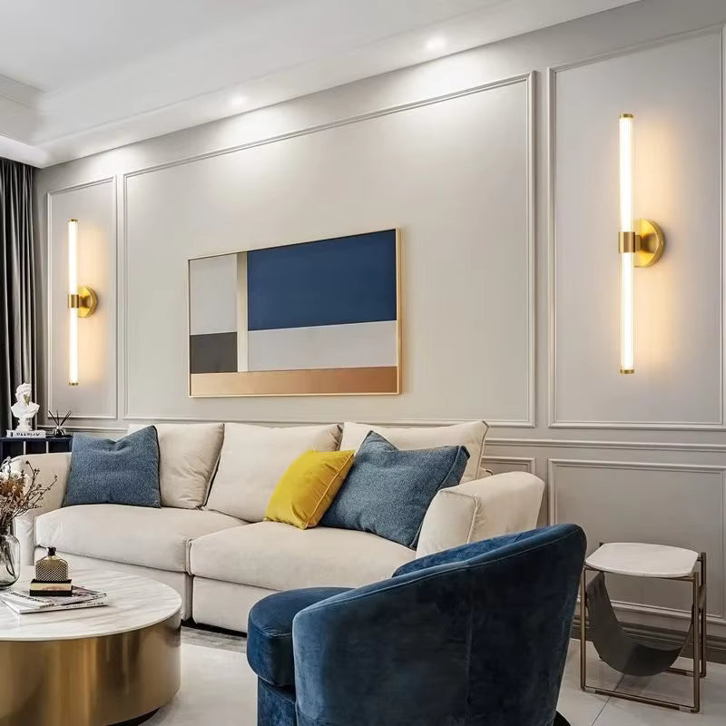 modern wireless battery-operated LED linear wall sconce