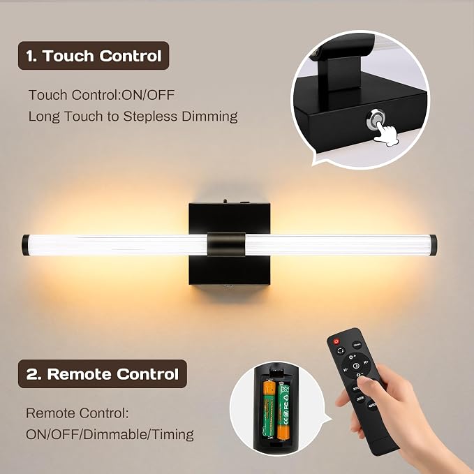 Modern Battery-operated wall sconce