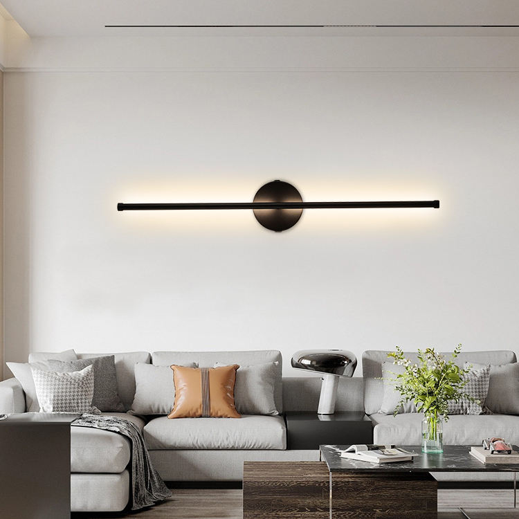 Modern Style Indoor LED Linear Wall Lamp with Remote Control Dimmable