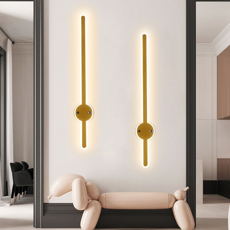 Led Straight Golden Wall Light