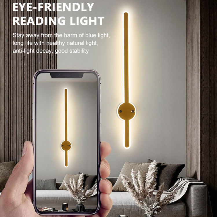Led Straight Golden Wall Light