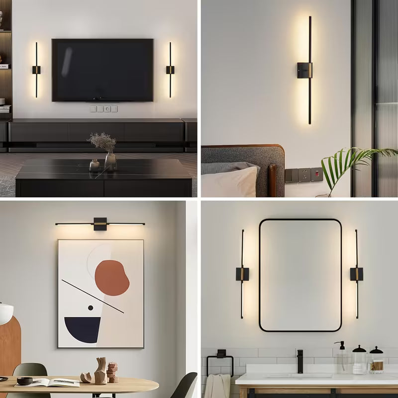 Battery Operated Wall Sconces Set of 2 10000mAh Rechargeable Wall Lights with Remote Control, 360° Rotate
