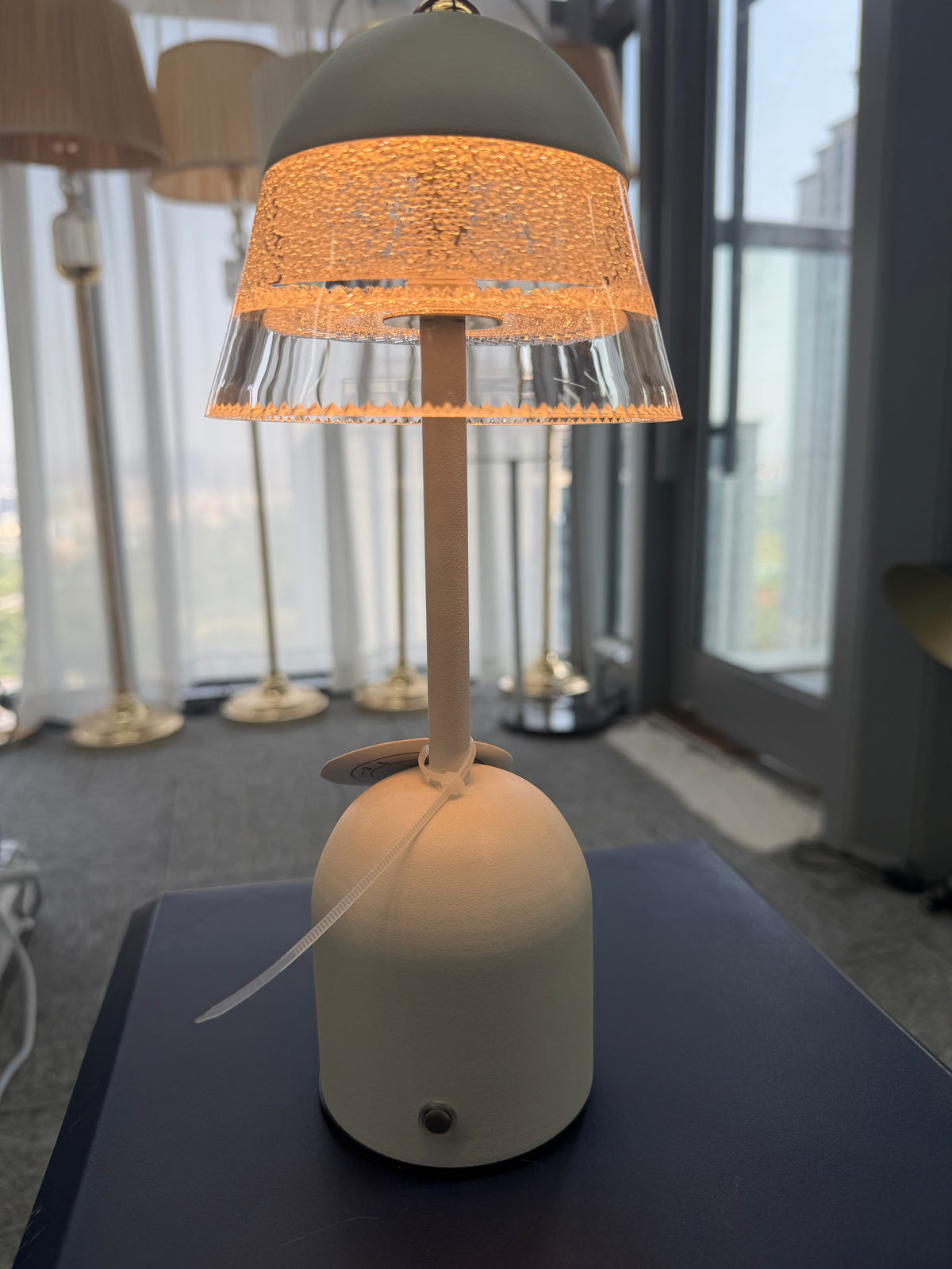 Aurora Frost Glass LED Table Lamp