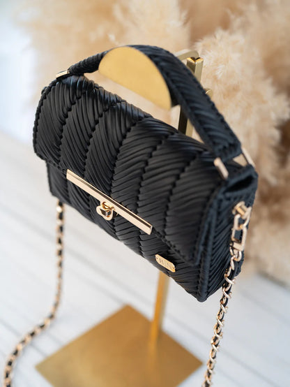 EVA- black vegan leather