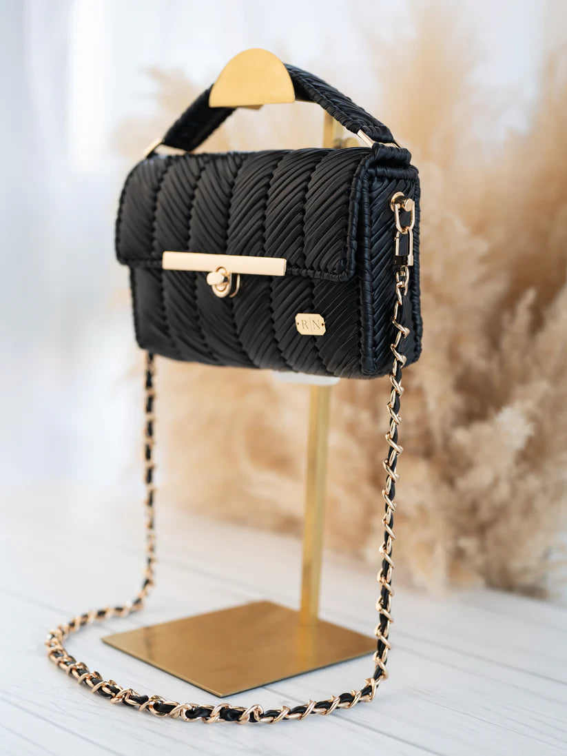 EVA- black vegan leather