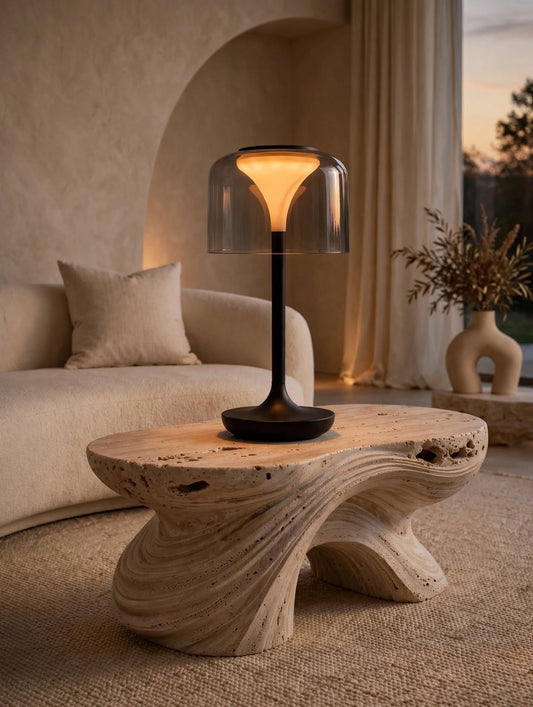 Aurora LED Table Lamp Smoky Grey Dome
