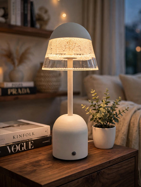 Aurora Frost Glass LED Table Lamp