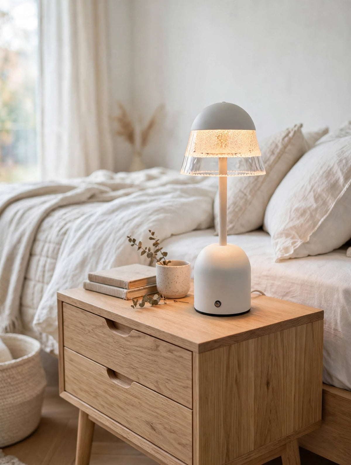 Aurora Frost Glass LED Table Lamp