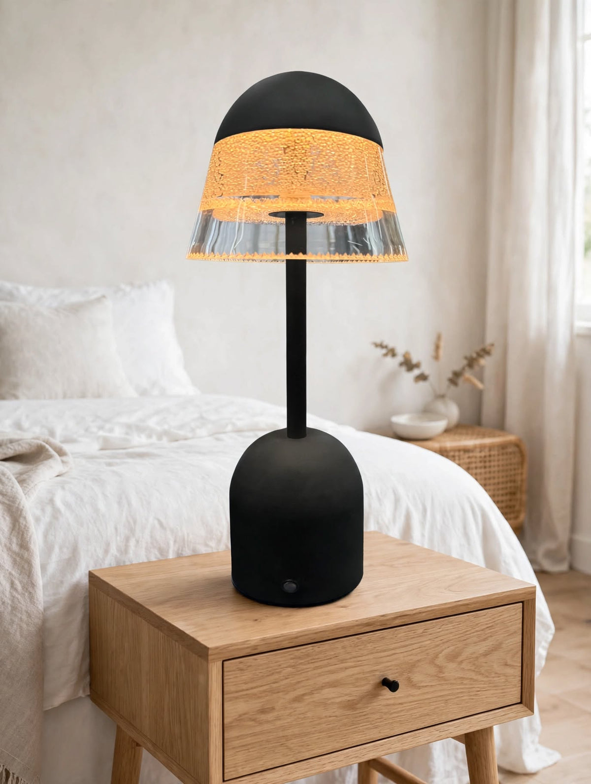 Aurora Frost Glass LED Table Lamp