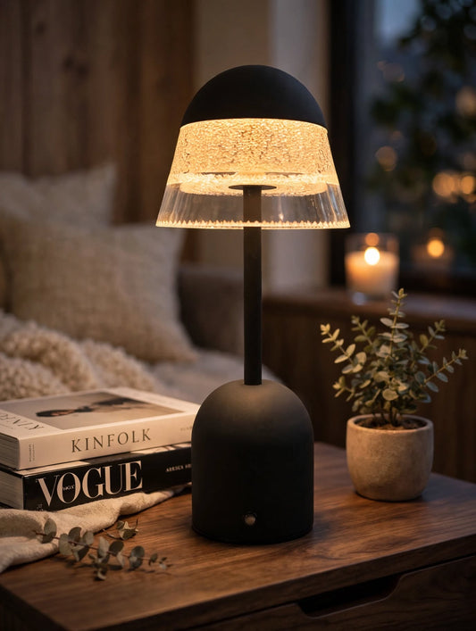 Aurora Frost Glass LED Table Lamp
